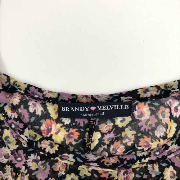 Brandy Melville Floral Flowy Tank Top One Size - Picture 8 of 11